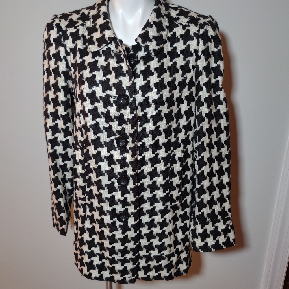 Vintage style & Co. houndstooth pea coat like new